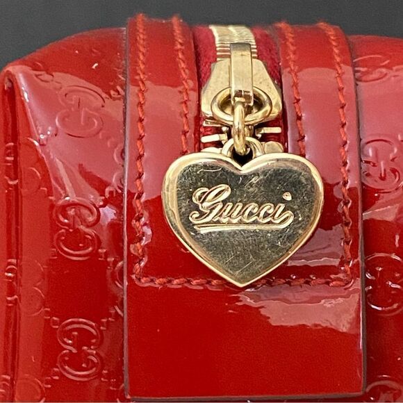 GUCCI GG Patent Leather Pouch 👝 Red - Picture 4 of 13